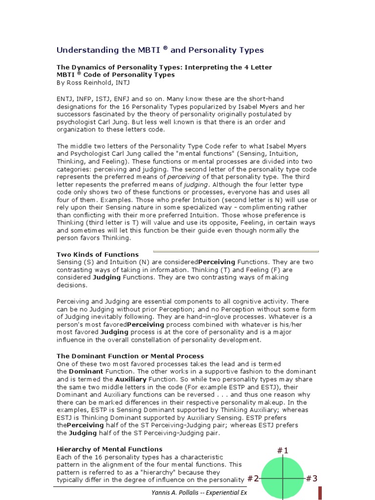 Understanding The MBTI | PDF | Personality Type | Extraversion And ...