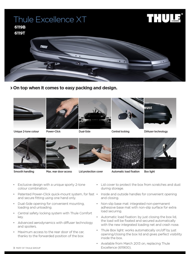 THULE Excellence XT | PDF | Home & Garden