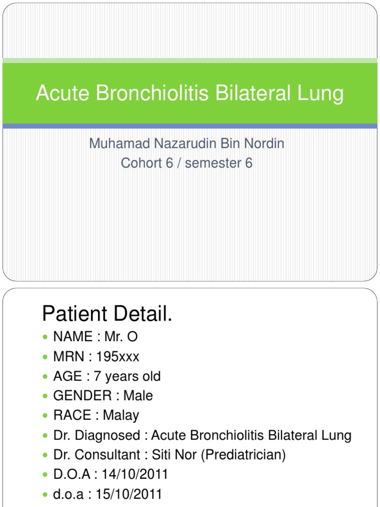 Bronchiolitis presentation picture