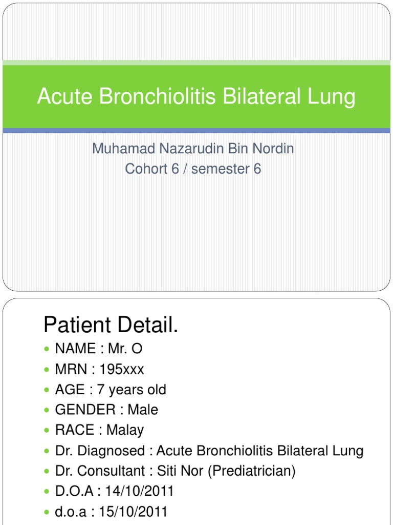 bronchiolitis case study presentation