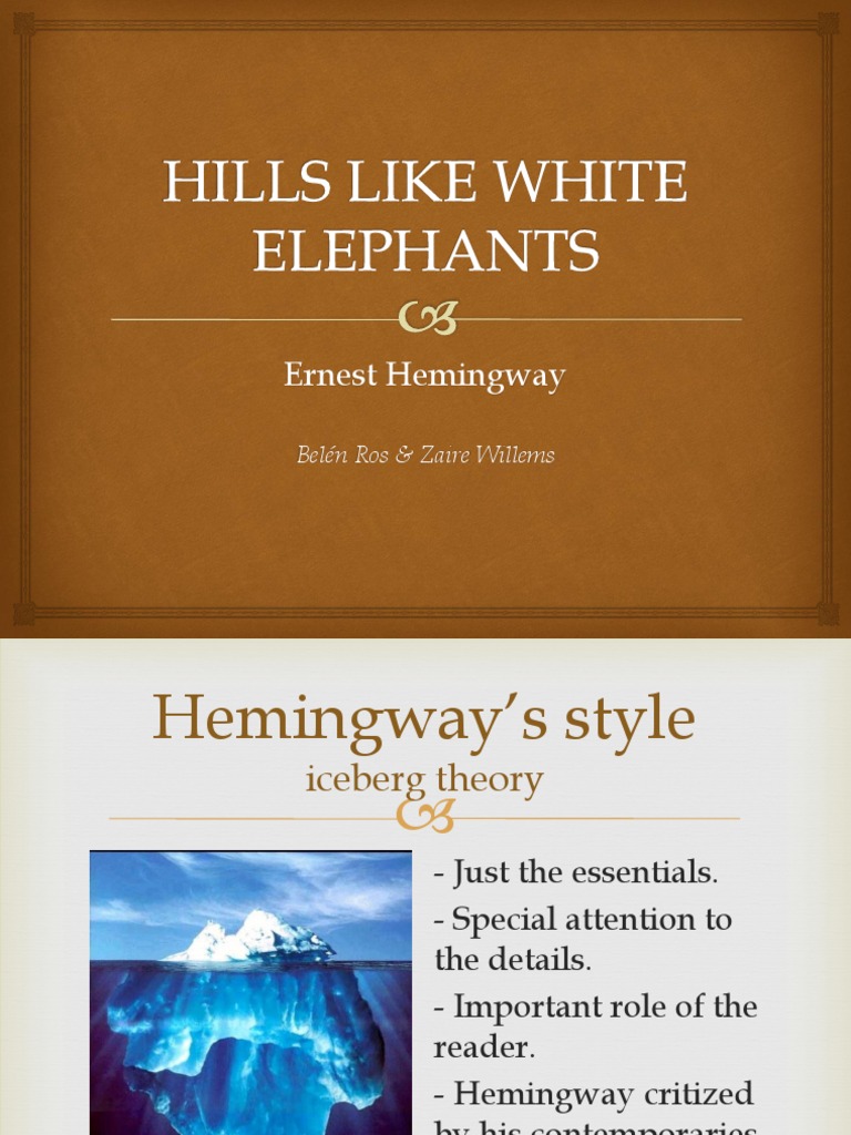 thesis statement examples for hills like white elephants