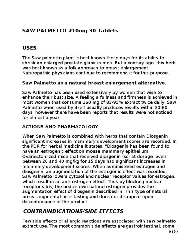 Saw Palmetto Pdf