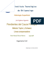 Hidrologia Superficial-PENDIENTES DEL CAUCE PRINCIPAL-Victor Alcocer Moreno