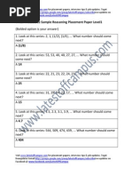 Firstsource Sample Reasoning Placement Paper Level1