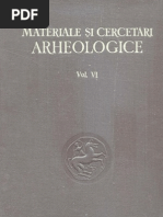 Materiale Şi Cercetări Arheologice (MCA), Volumul VI - 1959