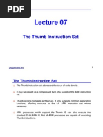 [Lecture-07] the Thumb Instruction Sets