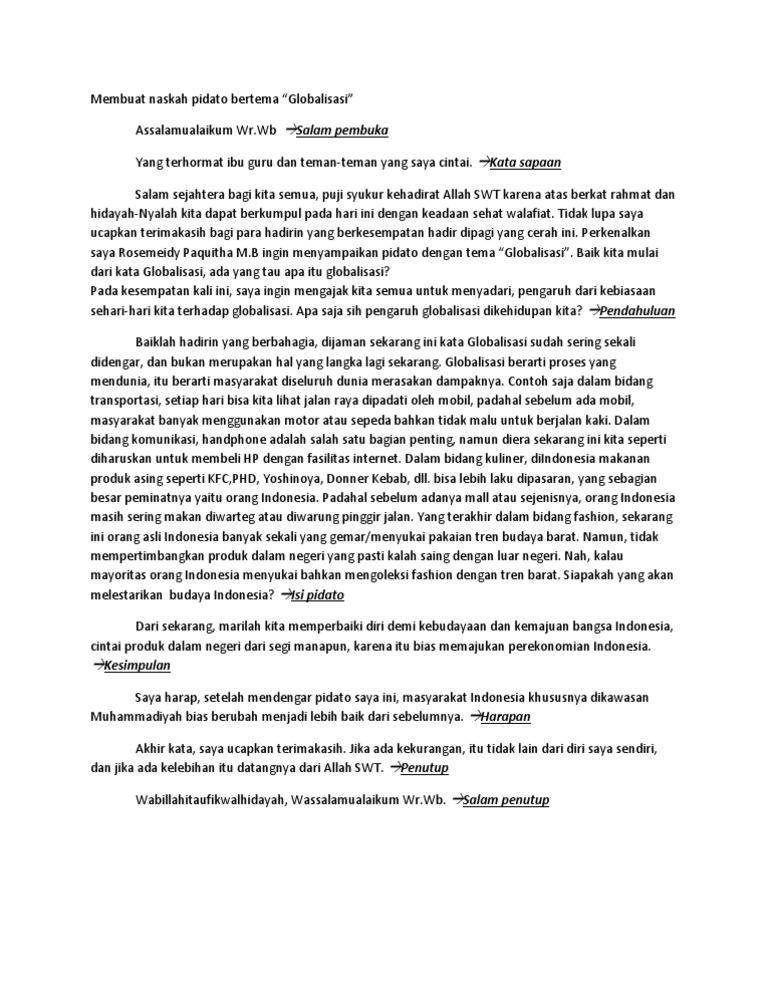 Contoh pidato muhammadiyah