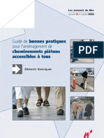 Guide de Bonnes Pratiques Pour L'aménagement de Cheminements Piétons Accessibles À Tous PDF