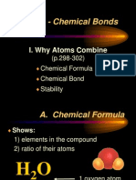 Ch. 11 - Chemical Bonds: I. Why Atoms Combine