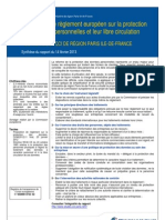 Proposition de Règlement Européen Sur La Protection Des Données Personnelles Et Leur Libre Circulation - Rapport Du 14 Février 2013