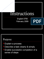 Writing Instructions