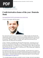 Risk.net - Credit Derivatives House of the Year_ Deutsche Bank - 10 Jan 2012