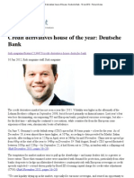 Credit Derivatives House of The Year - Deutsche Bank - 10 Jan 2012