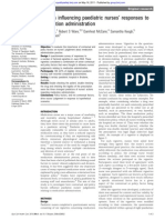 Factors Influencing Paediatric Nurses' Responses To Medication Administration