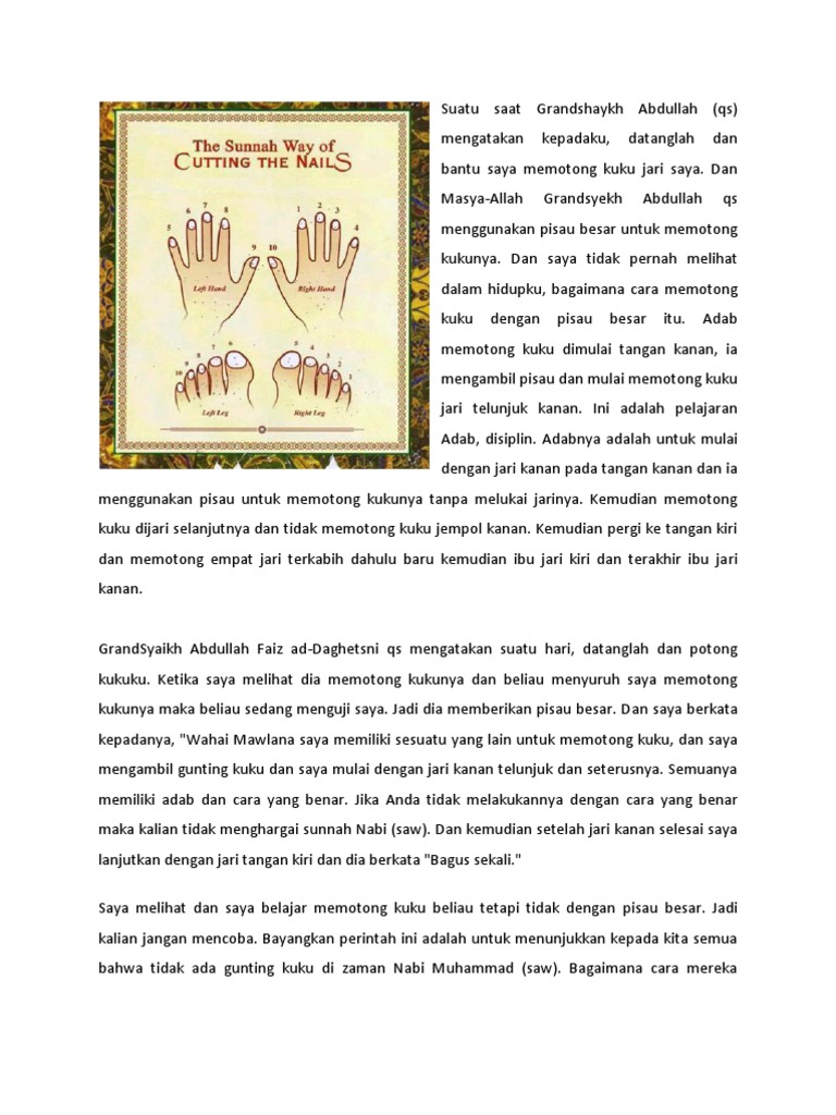 Adab Potong Kuku Adab Potong Kuku