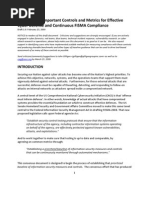 Download Draft 10 -- 20 Most Important Controls and Metrics for Effective Cyber Defense and Continuous FISMA Compliance by Gilligan Group Inc SN12755648 doc pdf