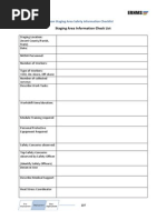 NIOSH Deepwater Horizon Staging Area Safety Information Checklist