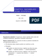 Introdução à Estatística: Definições Básicas de Variáveis Aleatórias e Distribuições de Probabilidade