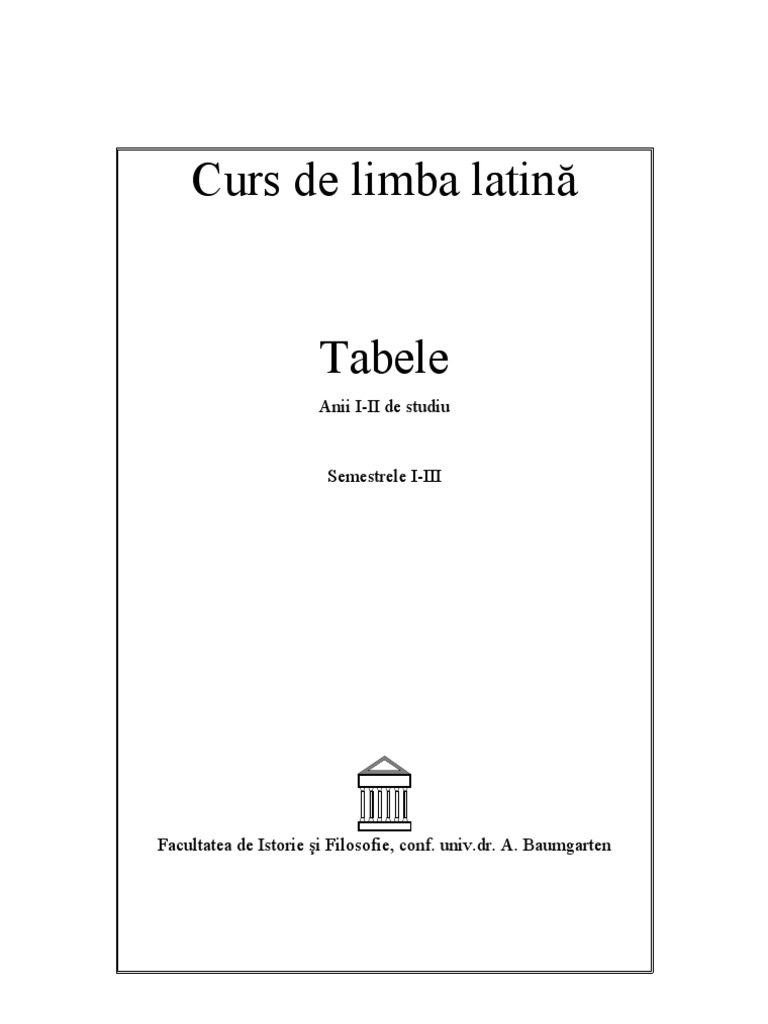 Latina, Cursul Complet 3 Semestre | PDF