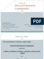 Quantum Cryptography Seminar on Fully Distrustful Technique