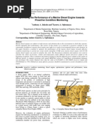 Optimizing The Performance of A Marine Diesel Engine Towards Proactive Condition Monitoring