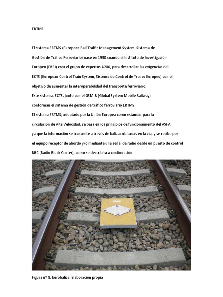 Sistema ERTMS: Niveles y Balizas | PDF | Transporte ferroviario ...