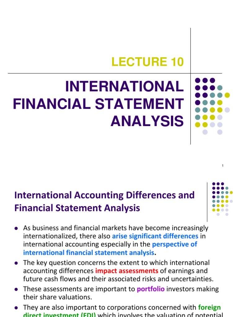 Significance Of International Financial Analysis