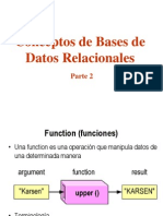 Bases de Datos Relacionales: Funciones y Transacciones