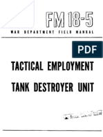 WW2 FM 18-5 Tank Destroyer Unit