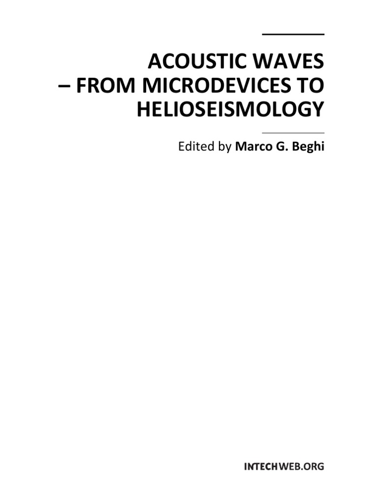 Acoustic Waves - From Microdevices To Helioseismology, PDF, Normal Mode