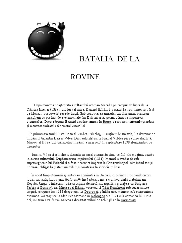 Batalia de La Rovine | PDF