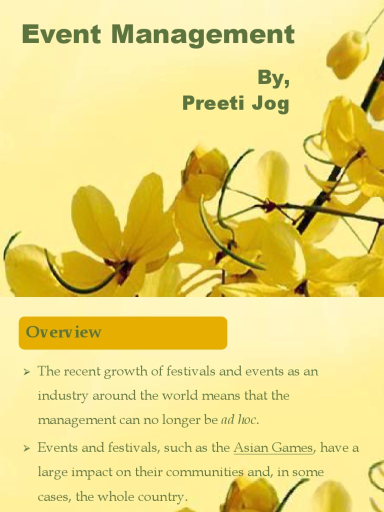 Event Management | PDF | Press Release | Mass Media