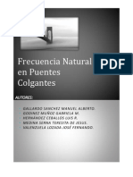 Frecuencia Natural en Puentes Colgantes