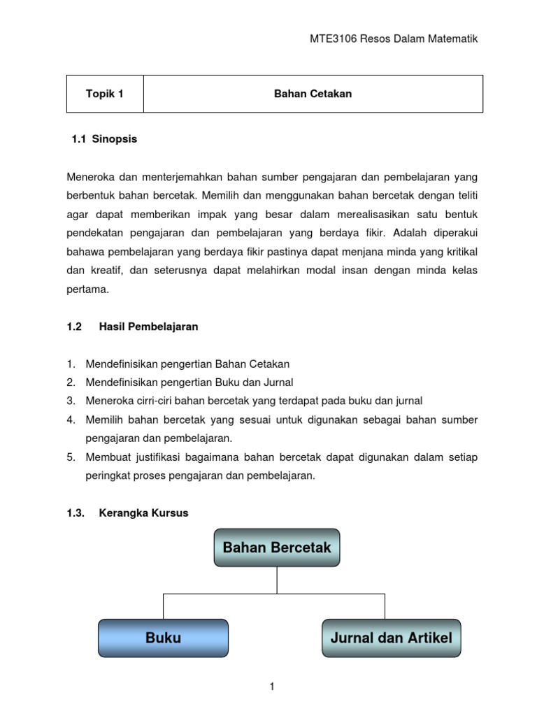 Modul PPG Topik 1 MTE3106 - Resos
