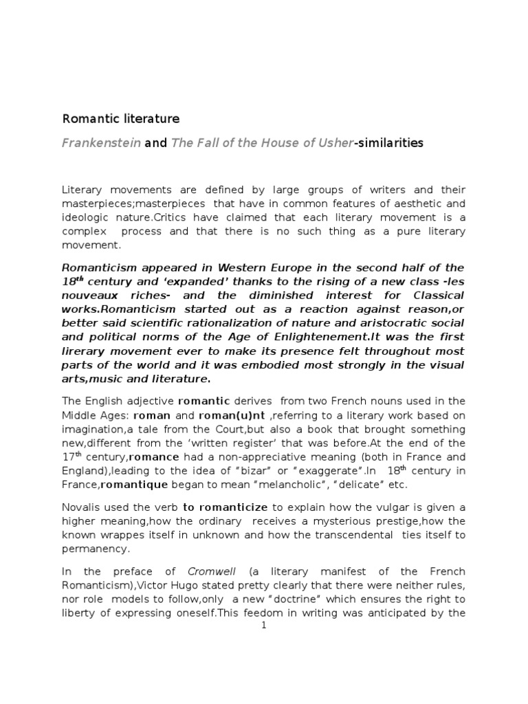 Essay | PDF | Gothic Fiction | Romanticism