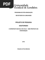 Projeto de Pesquisa - Doutorado