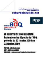 Bulletin de L'ombudsman 22 Fév. 2009