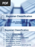 Bayesian Classification: Dr. Navneet Goyal BITS, Pilani