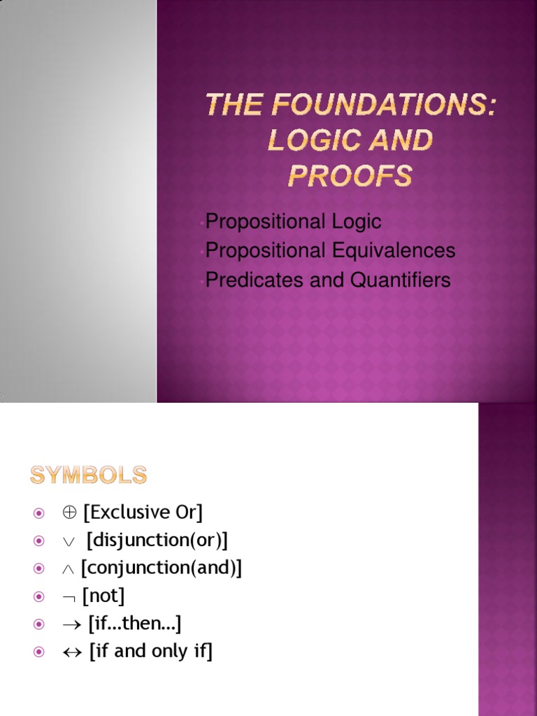 Dismath Chap1 Slide Show | PDF | Logic | Mathematical Logic