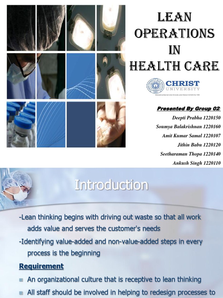 Lean Operations in Healthcare Systems | PDF | Lean Manufacturing | Patient