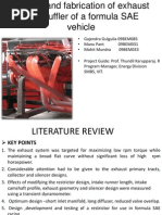 Exhaust and Muffler Design of A Formula SAE Car