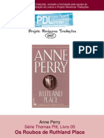 Anne Perry - Série Pitt 05 - Os roubos de Ruthland Place