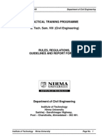Practical Training Programme B. Tech. Sem. VIII (Civil Engineering)