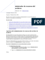 Uso Del Administrador de Recursos Del Servidor de Archivos