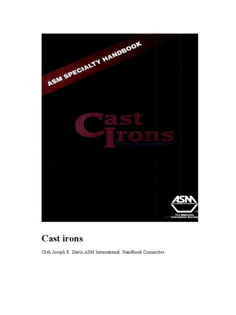 MT 35 Cast Iron Special Handbook PDF