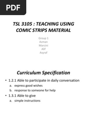 teaching using comic strips