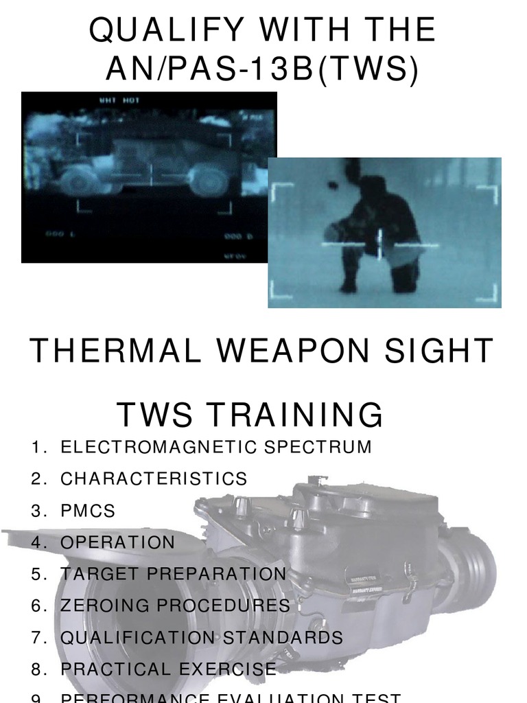 AN/PAS-13B TWS Technical Manual | PDF | Infrared | Telescopic Sight