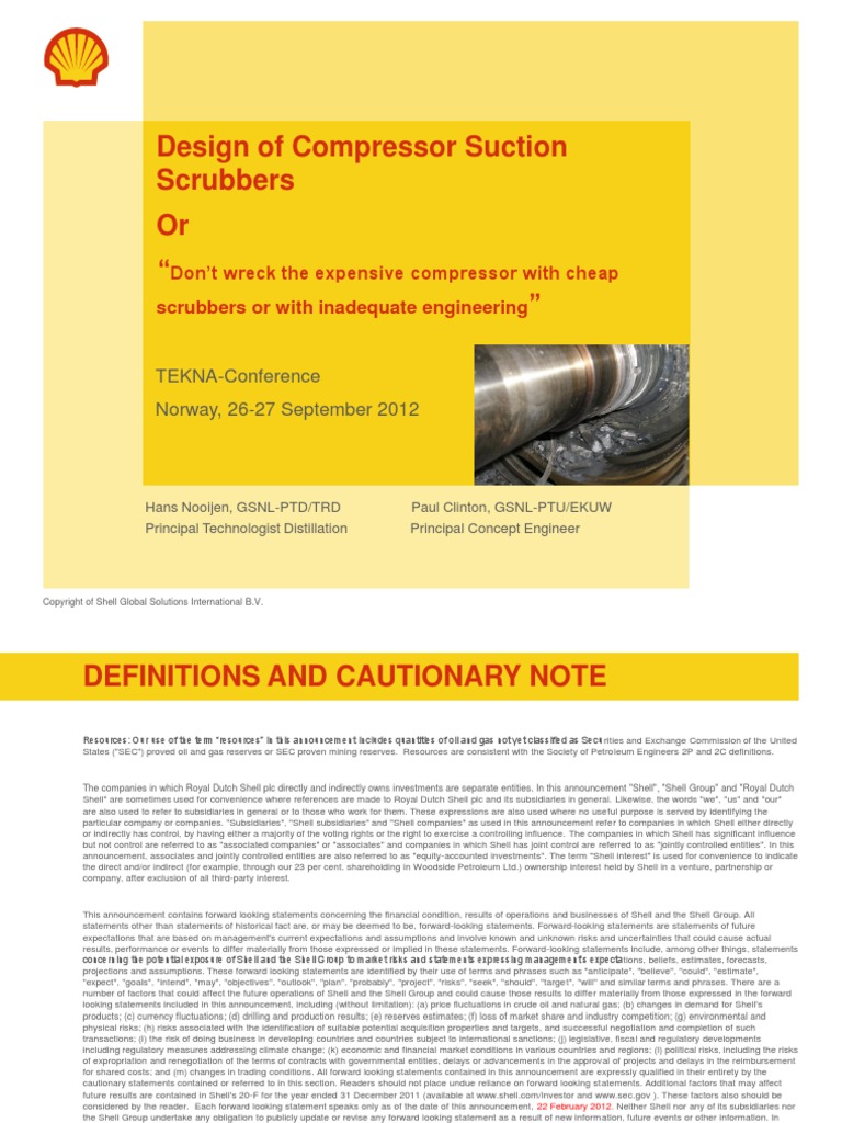 Design of Compressor Suction Scrubbers Noijen Clinton PDF Risk