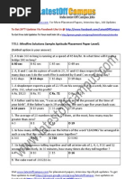 Mindfire Solutions Sample Aptitude Placement Paper Level1