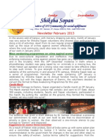 Shiksha Sopan February 2013 Newsletter
